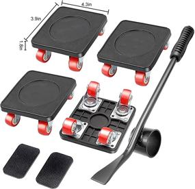 img 4 attached to 🏋️ Kocuos Moving Dolly with Casters: Heavy-Duty Furniture Mover and Lifter Set - Perfect for Home, Office, or Warehouses - Large Load Capacity and 4-Wheel Safety