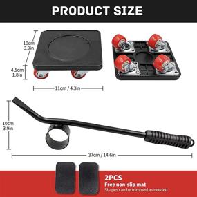 img 3 attached to 🏋️ Kocuos Moving Dolly with Casters: Heavy-Duty Furniture Mover and Lifter Set - Perfect for Home, Office, or Warehouses - Large Load Capacity and 4-Wheel Safety