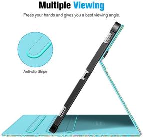 img 1 attached to 📱 Fintie Case for Samsung Galaxy Tab S7 Plus 12.4'' 2020 (SM-T970/T975/T976/T978) with S Pen Holder, Multi-Angle Viewing Stand Cover, Pocket, Auto Sleep/Wake - Shades Blue