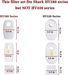 img 3 attached to 🔍 Hongfa HV380 Filters - Compatible with Shark Rocket DuoClean Ultra-Light Corded Bagless Vacuum - 6 Packs Foam & Felt Filter - HV380, HV380W HV381, HV383, HV384Q - Replacement Part XFFH380 XPSTFH380