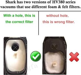 img 2 attached to 🔍 Hongfa HV380 Filters - Compatible with Shark Rocket DuoClean Ultra-Light Corded Bagless Vacuum - 6 Packs Foam & Felt Filter - HV380, HV380W HV381, HV383, HV384Q - Replacement Part XFFH380 XPSTFH380