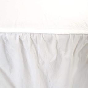 img 1 attached to 🛏️ Softta Queen Bed Skirt with Tassel Ruffle, Bohemian Boho Style - 100% Washed Cotton, Solid White