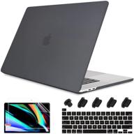 may chen neswest macbook pro 13 inch case 2020 - frosted rubberized matte hard shell cover in black logo