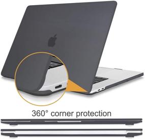 img 1 attached to May Chen Neswest MacBook Pro 13 Inch Case 2020 - Frosted Rubberized Matte Hard Shell Cover in Black