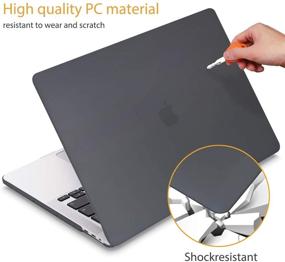 img 2 attached to May Chen Neswest MacBook Pro 13 Inch Case 2020 - Frosted Rubberized Matte Hard Shell Cover in Black