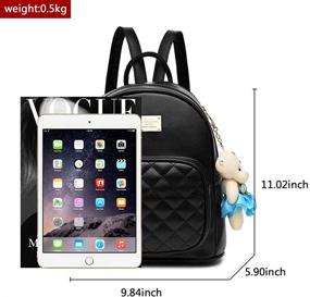 img 1 attached to Leather Backpack Daypacks for Women - BAG WIZARD Fashion Handbags & Wallets