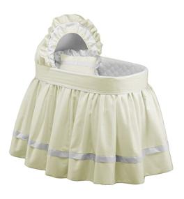 img 1 attached to Ecru Regal Pique Bassinet Set by Baby Doll Bedding