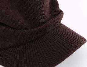 img 1 attached to Men's Winter Beanie Hat with Brim 🧢 – Warm Double Knit Cuff Cap by Home Prefer