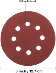 img 4 attached to 🔄 VERONES Sanding Discs 180-Pack: 5 inch Hook and Loop Adhesive Sandpaper for Random Orbital Sander - 10 Grades Included (60-600 Grits)