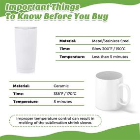 img 2 attached to Pieces Sublimation Sleeves Transfer Tumblers Packaging & Shipping Supplies