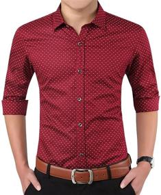 img 4 attached to 👕 YTD Cotton Casual Printed X Large Shirts for Men: Stylish and Comfortable Clothing