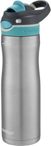 img 3 attached to Stay Hydrated Anywhere with Contigo AUTOSPOUT 🚰 Chug Chill Water Bottle, 20 oz., Scuba Lid, SS/Scuba