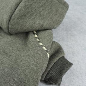 img 1 attached to 🐶 Grey Hooded Pet Jackets - Fitwarm Fleece Sweatshirts for Dog Coats