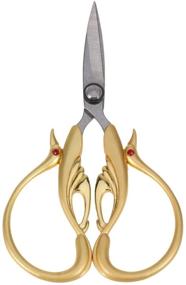 img 4 attached to Milisten Stainless Steel Scissor Vintage Embroidery Scissor Multipurpose Sewing Scissor Art Leather Scissor Dressmaking Scissors