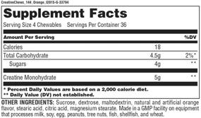 img 3 attached to Universal Nutrition Creatine Chews - 5g Creatine Monohydrate per Serving, Tasty Wafers - 36 Servings - Orange, 0.17 oz (1 Pack)