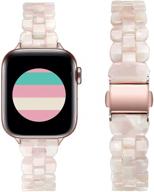 тонкий браслетный ремешок secbolt slim resin для apple watch women - совместим с iwatch se series 6/5/4/3/2/1, 38мм 40мм 42мм 44мм логотип