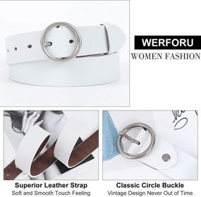 img 2 attached to WERFORU Genuine Leather Women's Belts - Casual 01Style1 01 Black Accessories