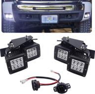 🔦 прожектор led 24вт 3 дюйма для chevrolet silverado 1500 2007-2013 и silverado 2500 3500 2007-2010: комплект для замены со всем необходимым (проводка и кронштейн) логотип