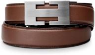 🔒 premium full grain leather track buckle with imagine design logo