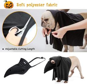 img 2 attached to Костюм для собак Rypet Halloween в стиле птицы-чумного доктора - маска с клювом в комплекте с плащом, праздничный костюм для собак и кошек на Хэллоуин, различные размеры (маленький, средний, большой)