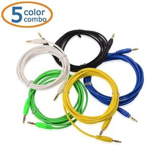 img 1 attached to 🔊 Enhanced Cable Matters 5-Color Combo 3.5mm Stereo Audio Cable - 6-Feet Length