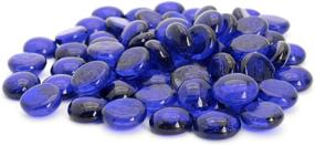 img 4 attached to 💎 Royal Imports Glass Flat Marbles Stones Rocks - Premium Blue Vase Filler Gems for Weddings, Parties, Aquariums, and Centerpieces - 5lbs Bag (500 pcs)