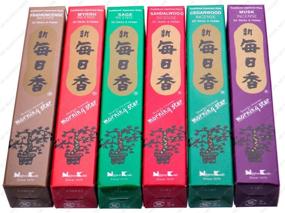 img 2 attached to 🌸 Authentic Morning Star Japanese Incense Sticks - 6 Boxes of 50 Sandlewood Scent Sticks (Sage, Sandalwood, Cedarwood, Musk, Frankincense and Myrrh)