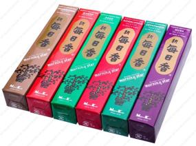 img 1 attached to 🌸 Authentic Morning Star Japanese Incense Sticks - 6 Boxes of 50 Sandlewood Scent Sticks (Sage, Sandalwood, Cedarwood, Musk, Frankincense and Myrrh)