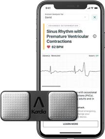 img 4 attached to 📱 AliveCor KardiaMobile - FDA-Cleared Personal EKG Device and Heart Monitor with KardiaCare (Includes 1 Year Access) - Detect AFib, PVCs, and More from Home - 7 Detections