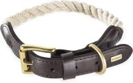 🐶 embark country dog rope collar - premium braided cotton and leather | sizes: small, medium, large, extra large | durable & strong for dog training, walking, running logo