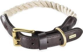 img 4 attached to 🐶 Embark Country Dog Rope Collar - Premium Braided Cotton and Leather | Sizes: Small, Medium, Large, Extra Large | Durable & Strong for Dog Training, Walking, Running