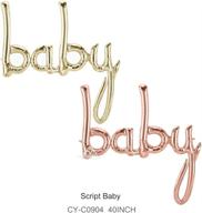 🎈 top-selling baby script pastel rose gold foil balloon baby balloon banner for baby shower - oh baby balloon & baby balloons логотип