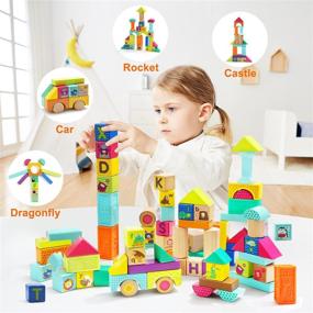 img 3 attached to 🧱 TOP BRIGHT Wooden Building Blocks for Toddlers