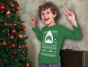 img 2 attached to TeeStars Jawlly Christmas Sweater Sweatshirt Outdoor Recreation in Hiking & Outdoor Recreation Clothing