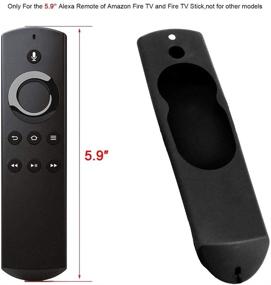 img 3 attached to HJYuan 2 Pack Silicone Anti Slip Shock Proof Cover Case for 📱 Alexa Voice Remote (2017 Edition) / Fire TV Remote Control - 2Pack Black Black