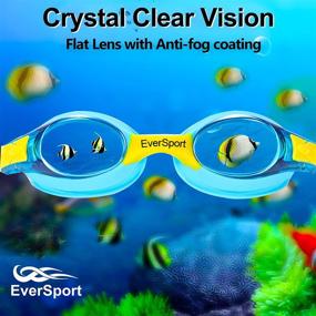 img 1 attached to Premium 2 Pack Kids Swim Goggles: Anti-Fog, Waterproof, Soft Silicone | Suitable for Children 3-12 Years Old