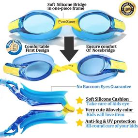 img 3 attached to Premium 2 Pack Kids Swim Goggles: Anti-Fog, Waterproof, Soft Silicone | Suitable for Children 3-12 Years Old