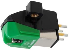 img 3 attached to 🎶 Аудио Техника AT-VM95E Двухмагнитный картридж для проигрывателя виниловых пластинок (Зеленый) с кистью для чистки пластинок для оптимального воспроизведения