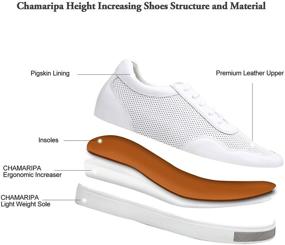 img 1 attached to 👞 CHAMARIPA Men's Elevator Breathable Sneakers H71C26K175D - Fashionable and Functional Shoes