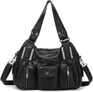 ll loppop purses leather handbag women's handbags & wallets logo