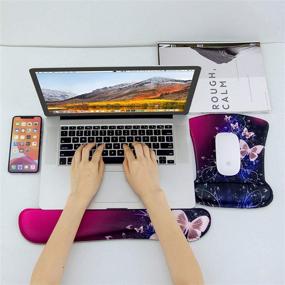 img 2 attached to 🖥️ Набор поддержки подлокотника для клавиатуры и мыши AUPET - компьютерные аксессуары и периферийные устройства