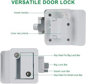 img 3 attached to 🏕️ White RV Travel Trailer Entry Door Lock - JOYHO Camper Door Latch with Paddle Deadbolt for Camper Horse Trailer Cargo Hauler - Essential Camper Accessories for Travel Trailers