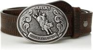 ariat boys rider western brown boys' accessories: stylish and reliable equestrian gear for young riders logo