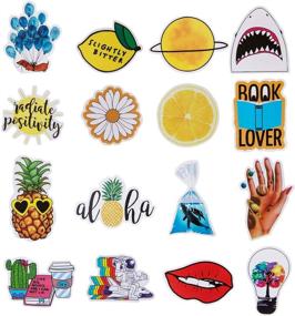img 3 attached to 🌈 Cute VSCO Stickers for Water Bottles, Laptop, Skateboard - Trendy Aesthetic 50 Pack, Waterproof, Guitar, Computer, Phone, VSCO Girls, Teens