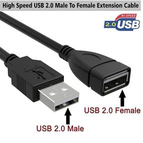 img 2 attached to 🔌 SaiTech IT - 4 Пакет 15см – 6 дюймовый Регулируемый Гибкий USB 2.0 Мужской к Женскому Преобразовательному Удлинительному Кабелю - Самый Короткий USB 2.0 Удлинительный Кабель в Мире: Купить Сейчас!