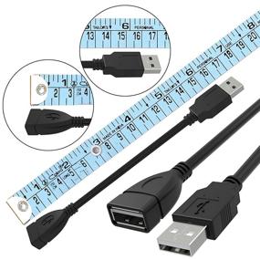 img 3 attached to 🔌 SaiTech IT - 4 Пакет 15см – 6 дюймовый Регулируемый Гибкий USB 2.0 Мужской к Женскому Преобразовательному Удлинительному Кабелю - Самый Короткий USB 2.0 Удлинительный Кабель в Мире: Купить Сейчас!