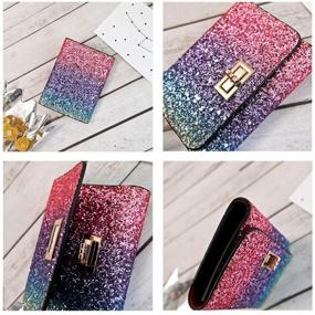 img 1 attached to Rmcxly Multicolor Sequins Leather Patchwork Women's Handbags & Wallets and Wallets