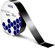 🌑 enhance visibility and safety with vvivid black reflective adhesive vinyl tape roll (1" x 15ft) logo