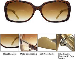 img 2 attached to JM Classic Bifocal Reading Glasses: Square Stylish Gradient Sunglasses Readers for Women - Find Your Perfect Pair!