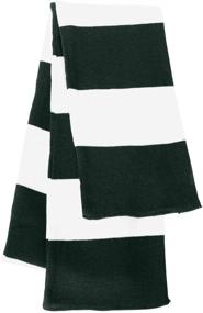 img 1 attached to 🧣 White Women's Sportsman Knit Rugby Scarf - Accessories for Scarves & Wraps